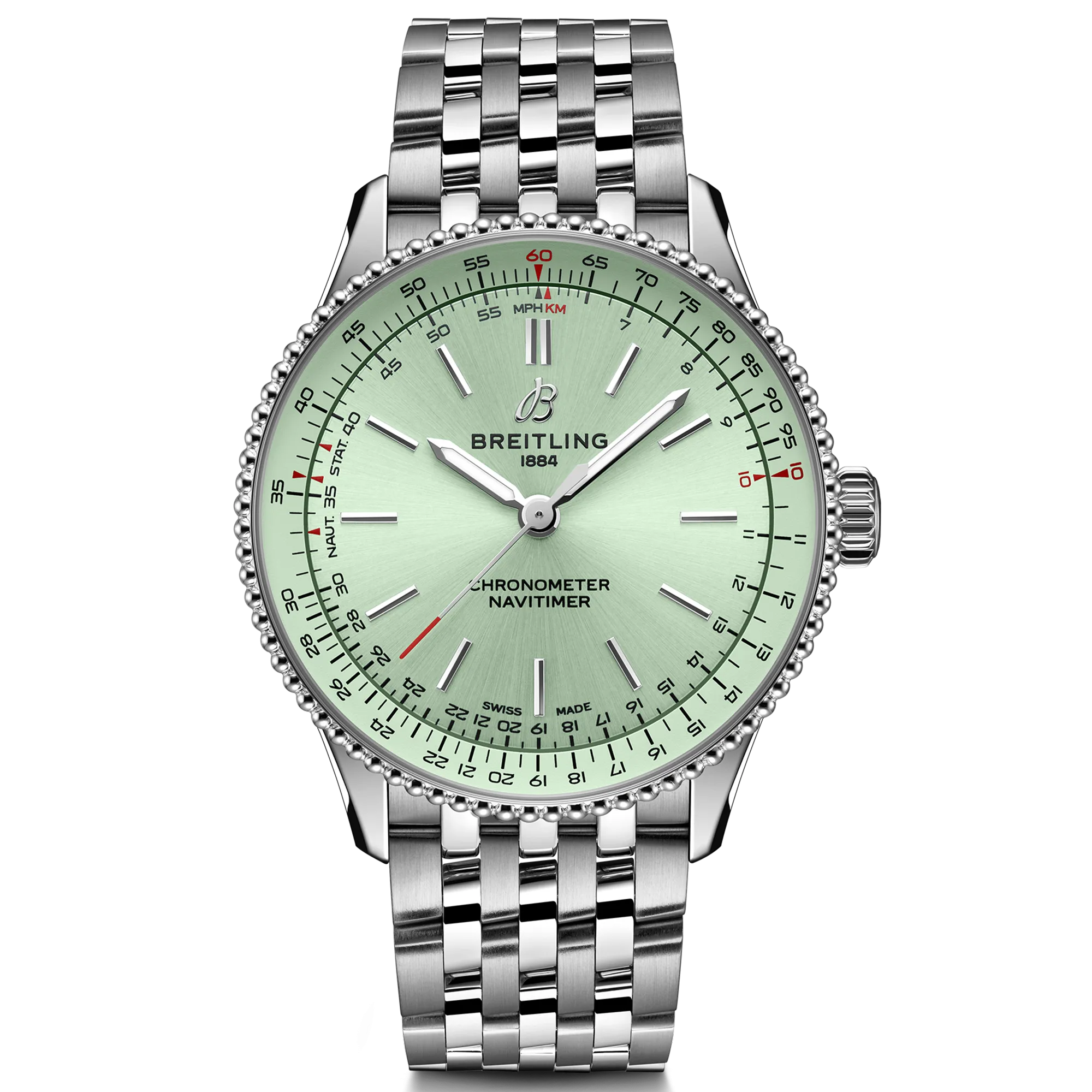 Breitling Navitimer Automatic 36mm Watch with Mint Green Dial