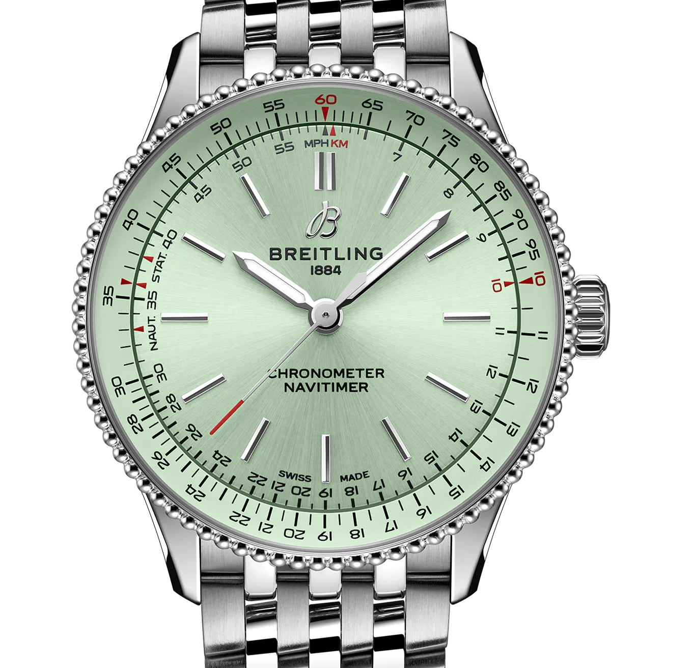 Breitling Navitimer Automatic 36mm Watch with Mint Green Dial