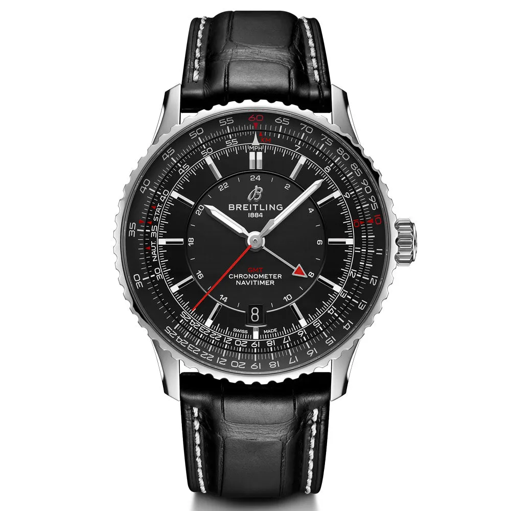 Breitling Navitimer GMT 41mm Black Dial Automatic Gents Watch A32310251B1P1