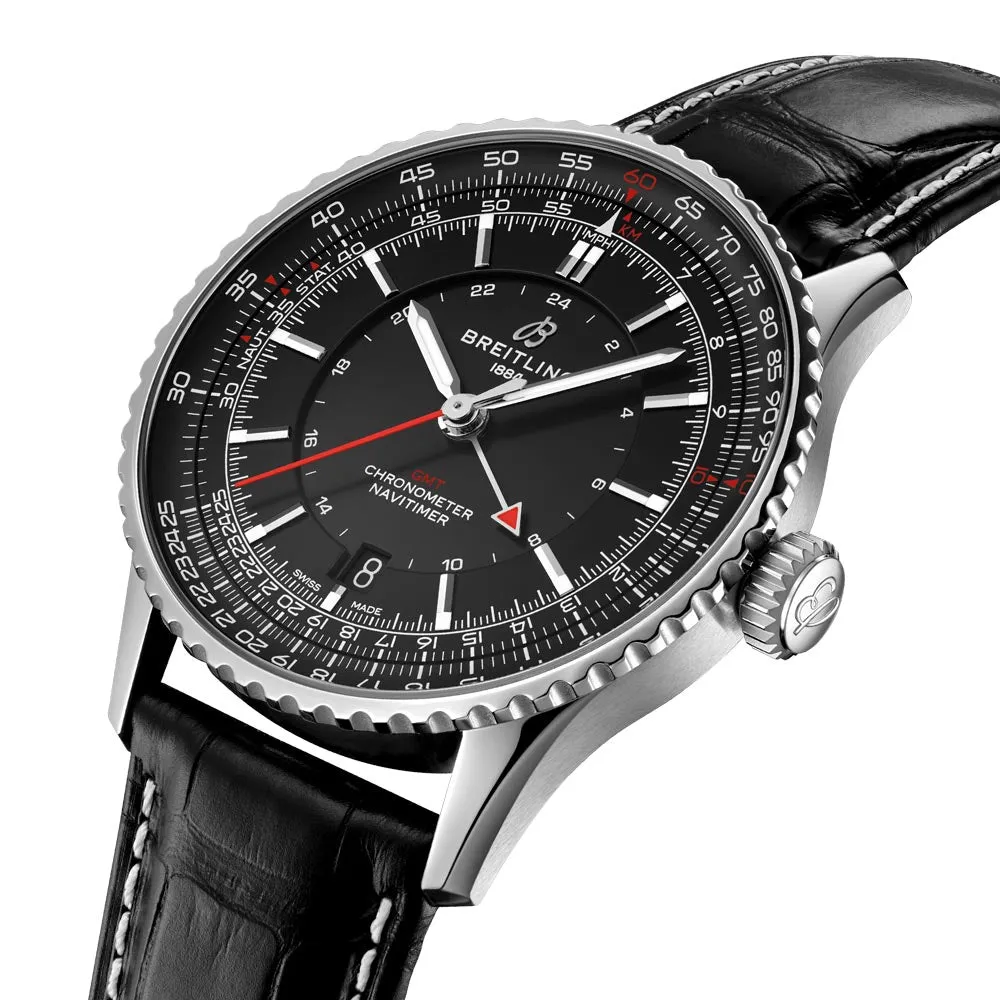 Breitling Navitimer GMT 41mm Black Dial Automatic Gents Watch A32310251B1P1