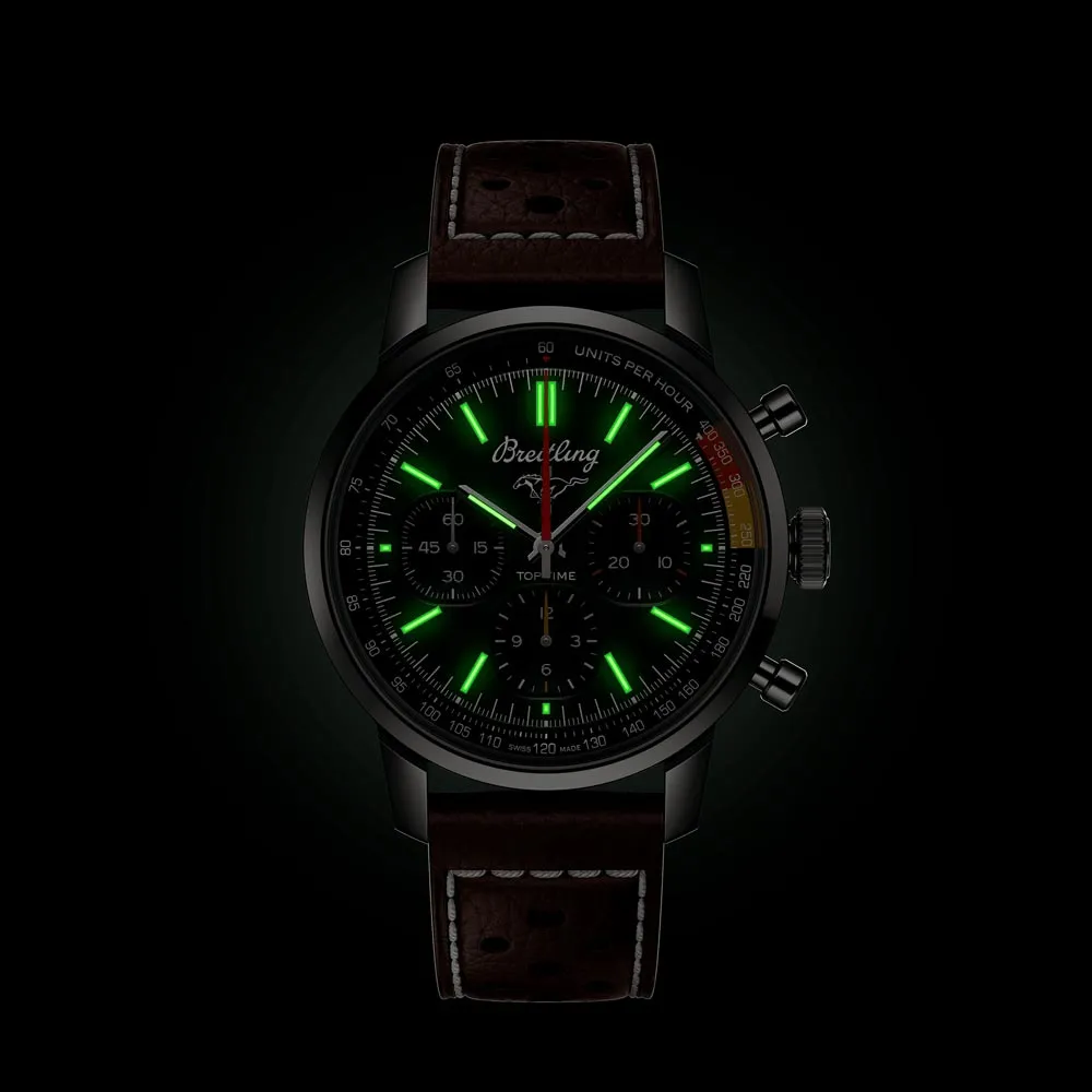 Breitling Top Time B01 Ford Mustang 41mm Green Dial Automatic Chronograph Gents Watch AB01762A1L1X1