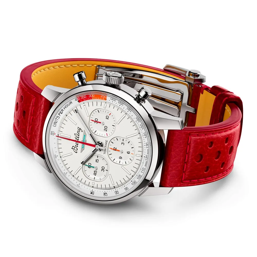 Breitling Top Time B01 Ford Thunderbird 41mm White Dial Automatic Chronograph Gents Watch AB01766A1A1X1