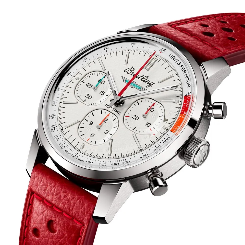 Breitling Top Time B01 Ford Thunderbird 41mm White Dial Automatic Chronograph Gents Watch AB01766A1A1X1