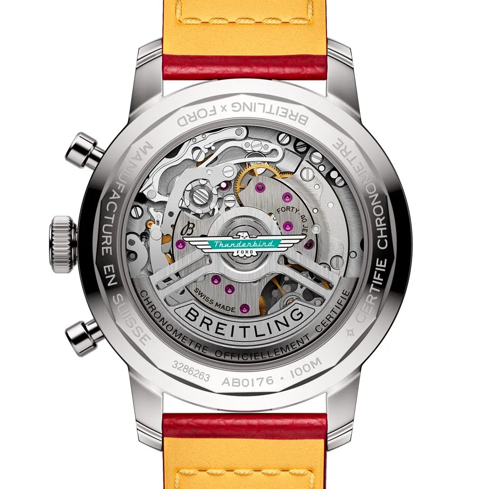 Breitling Top Time B01 Ford Thunderbird 41mm White Dial Automatic Chronograph Gents Watch AB01766A1A1X1