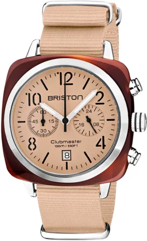 Briston Clubmaster Classic Chronograph Terracotta Nude