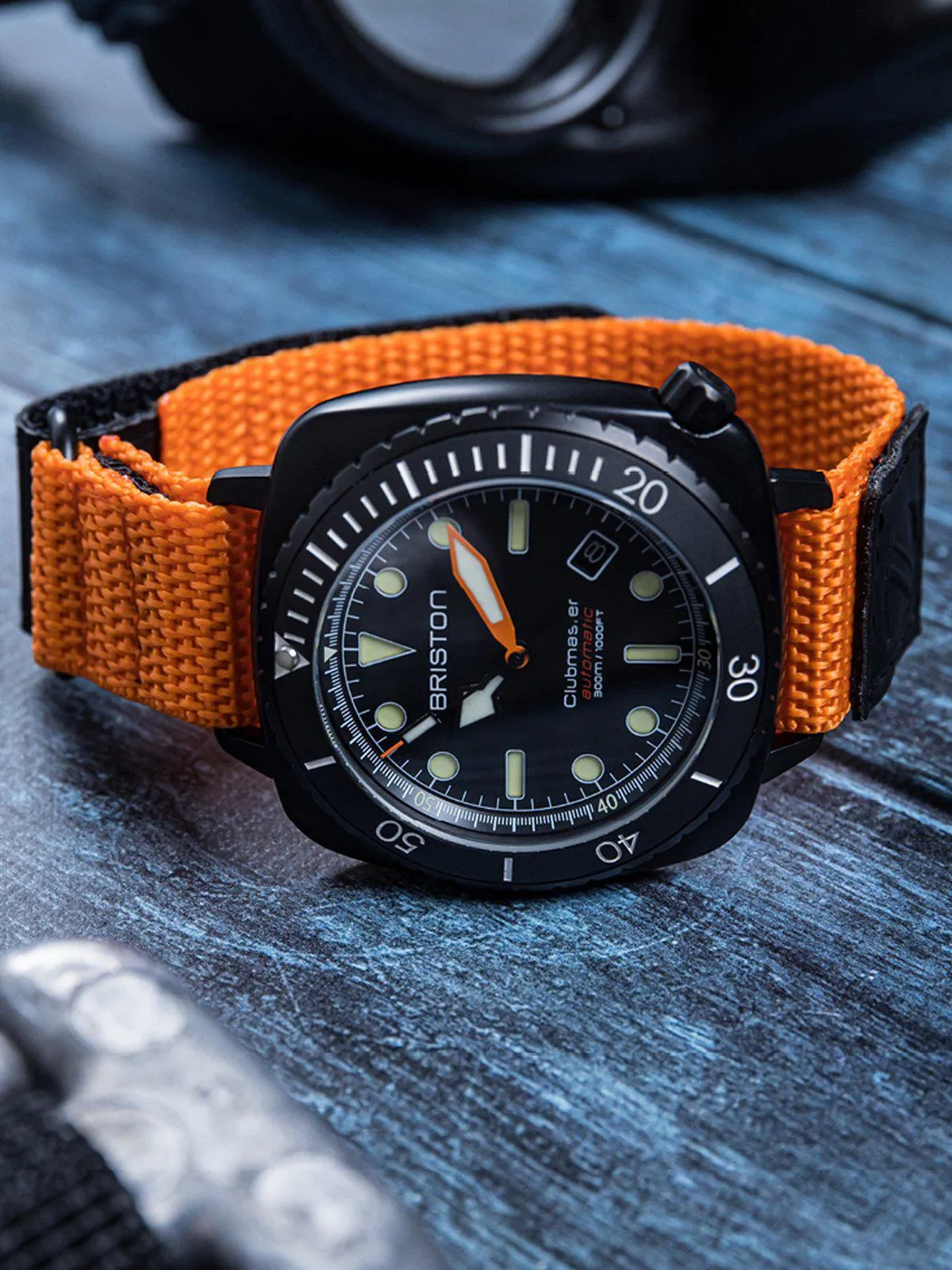 Briston Velcro Strap 20mm Orange PVD