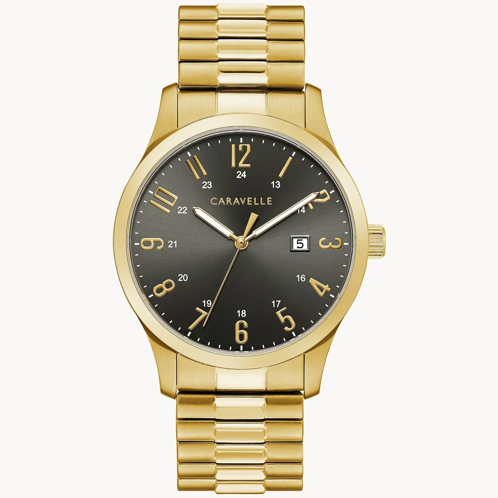 Bulova 44B126 Traditional Caravelle Gold Stainless Steel Strap Men Watches