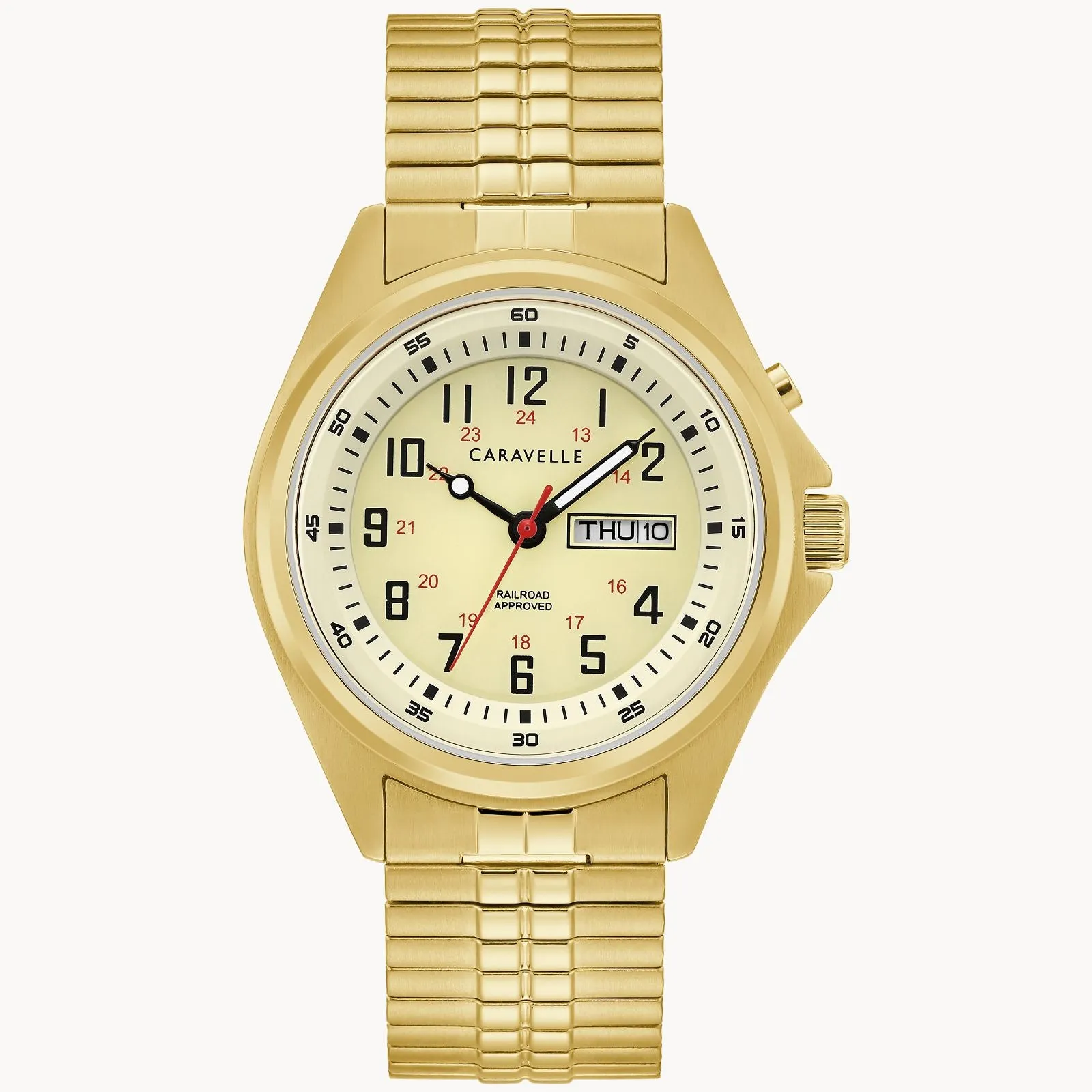 Bulova 44C112 Traditional Caravelle Gold Stainless Steel Strap Men Watches