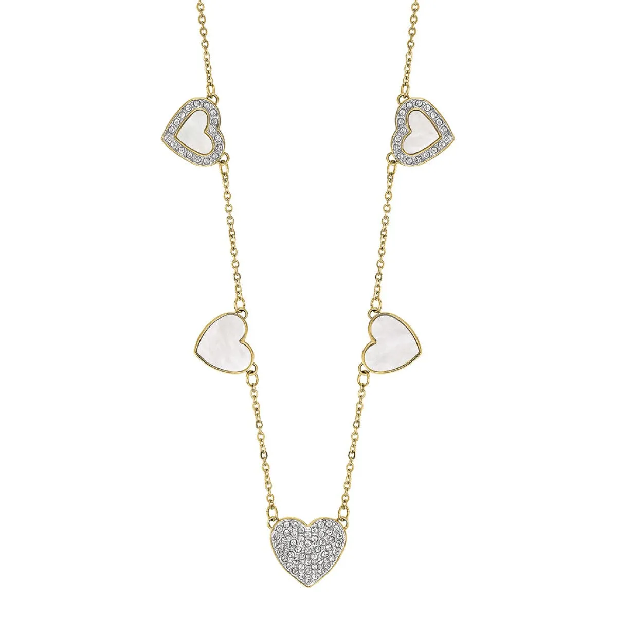 Bulova Crystal Collection Watch and Heart Necklace Set. 98X138