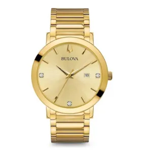 Bulova Futuro Watch with 42MM Champagne Round Dial and Stainless Steel Bracelet. 97D115