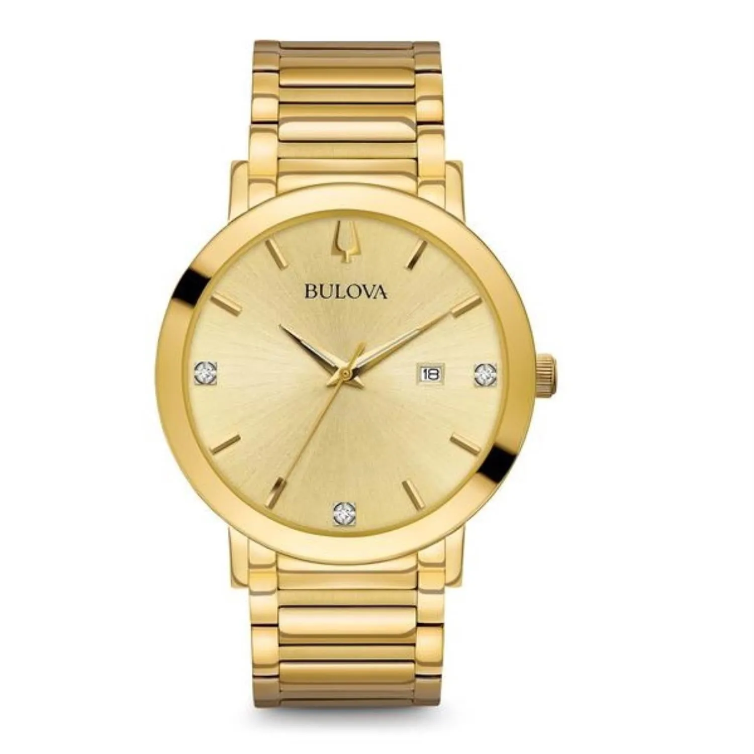 Bulova Futuro Watch with 42MM Champagne Round Dial and Stainless Steel Bracelet. 97D115