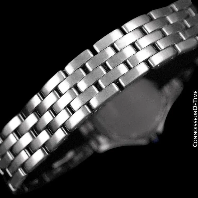Cartier Cougar Panthere Mens Quartz Watch with Date - Stainless Steel