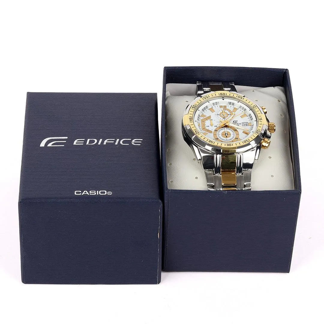 Casio Edifice Efr Gold and Silver Stainless Watch