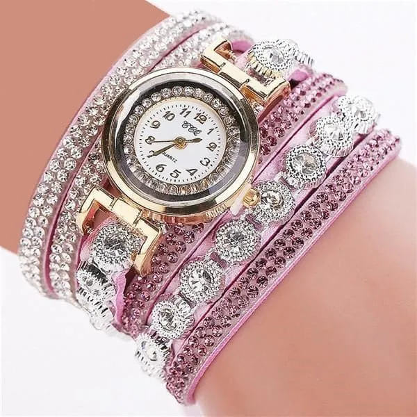 CCQ Women's Fashion Genuine Leather Luxury Straps Bracelet Watch