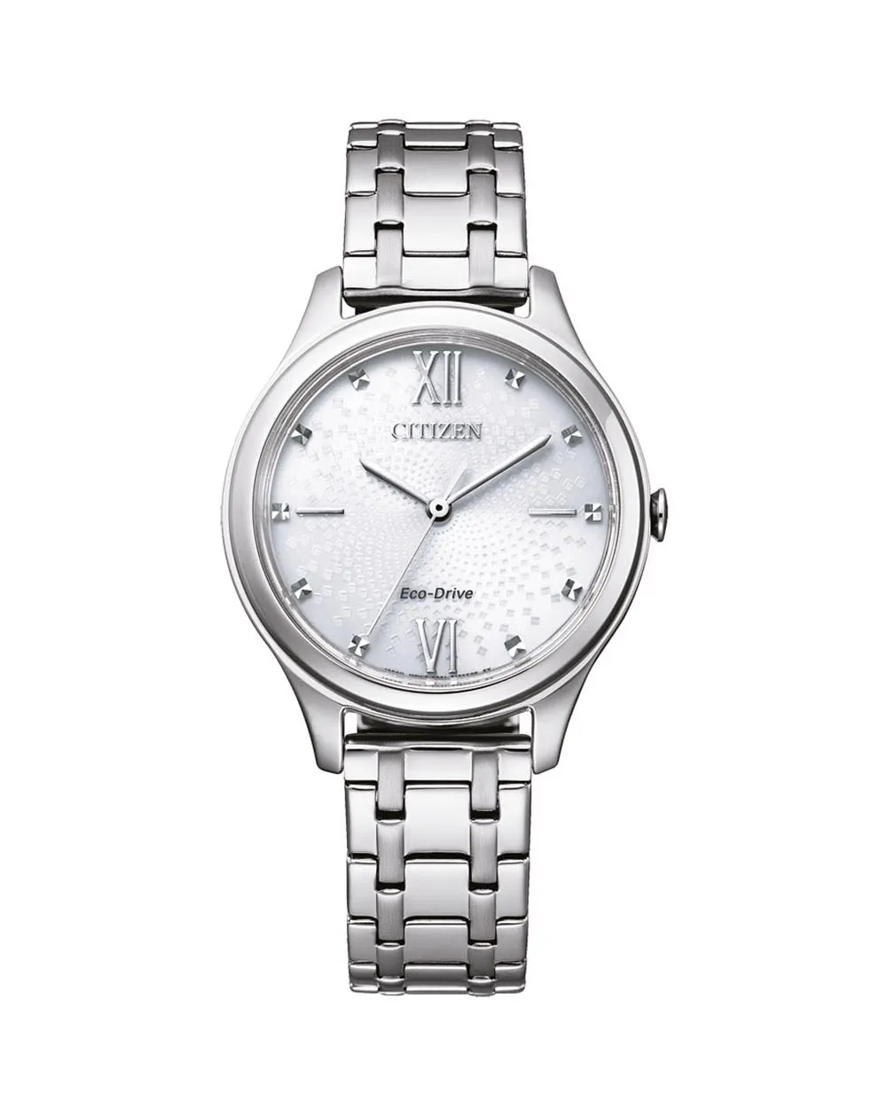 Citizen Dress White Patterned Dial Women's Watch EM0500-73A