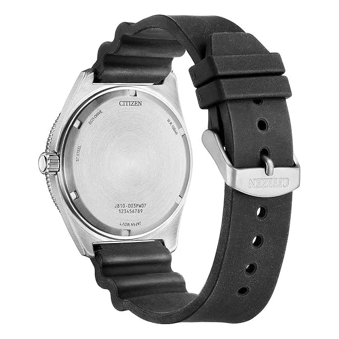 Citizen Men's Black Dial Rubber Band Analog Eco-Drive Watch - AW1769-10E