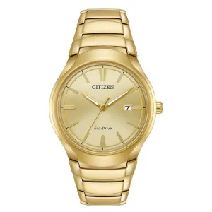 Citizen Men's Gold-Toned Stainless Steel Strap Dress Gold-Toned Quartz Dial Casual Watch - AM1552-54P