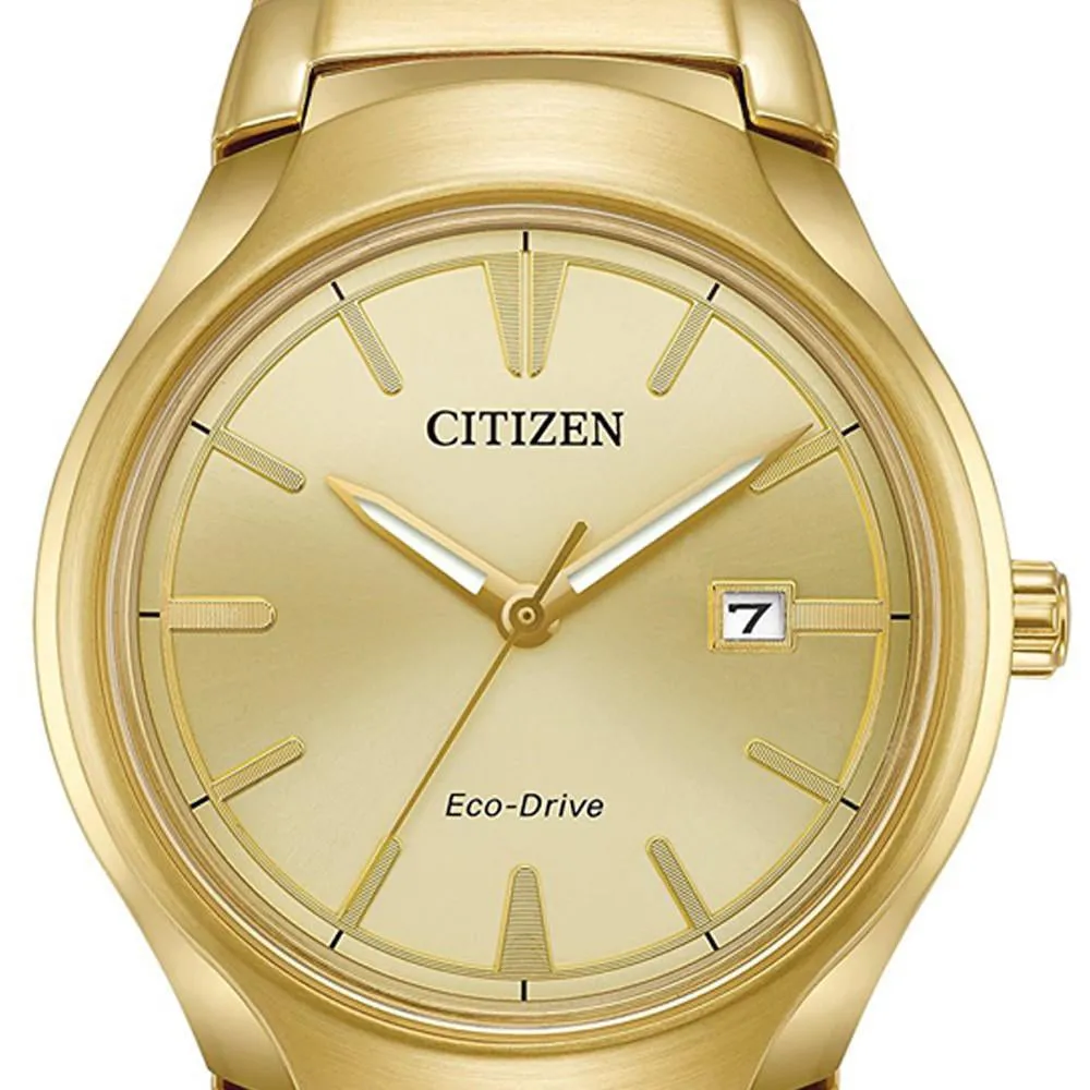 Citizen Men's Gold-Toned Stainless Steel Strap Dress Gold-Toned Quartz Dial Casual Watch - AM1552-54P