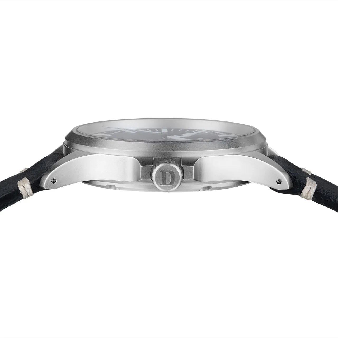 DAM Watch DK32 Black Vintage Mocha Leather Pin