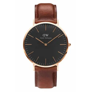 Daniel Wellington Classic Black St. Mawes Rose Gold Watch