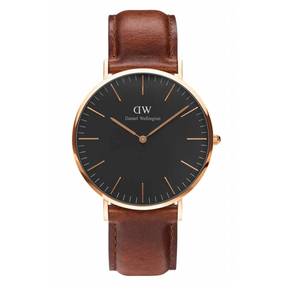 Daniel Wellington Classic Black St. Mawes Rose Gold Watch
