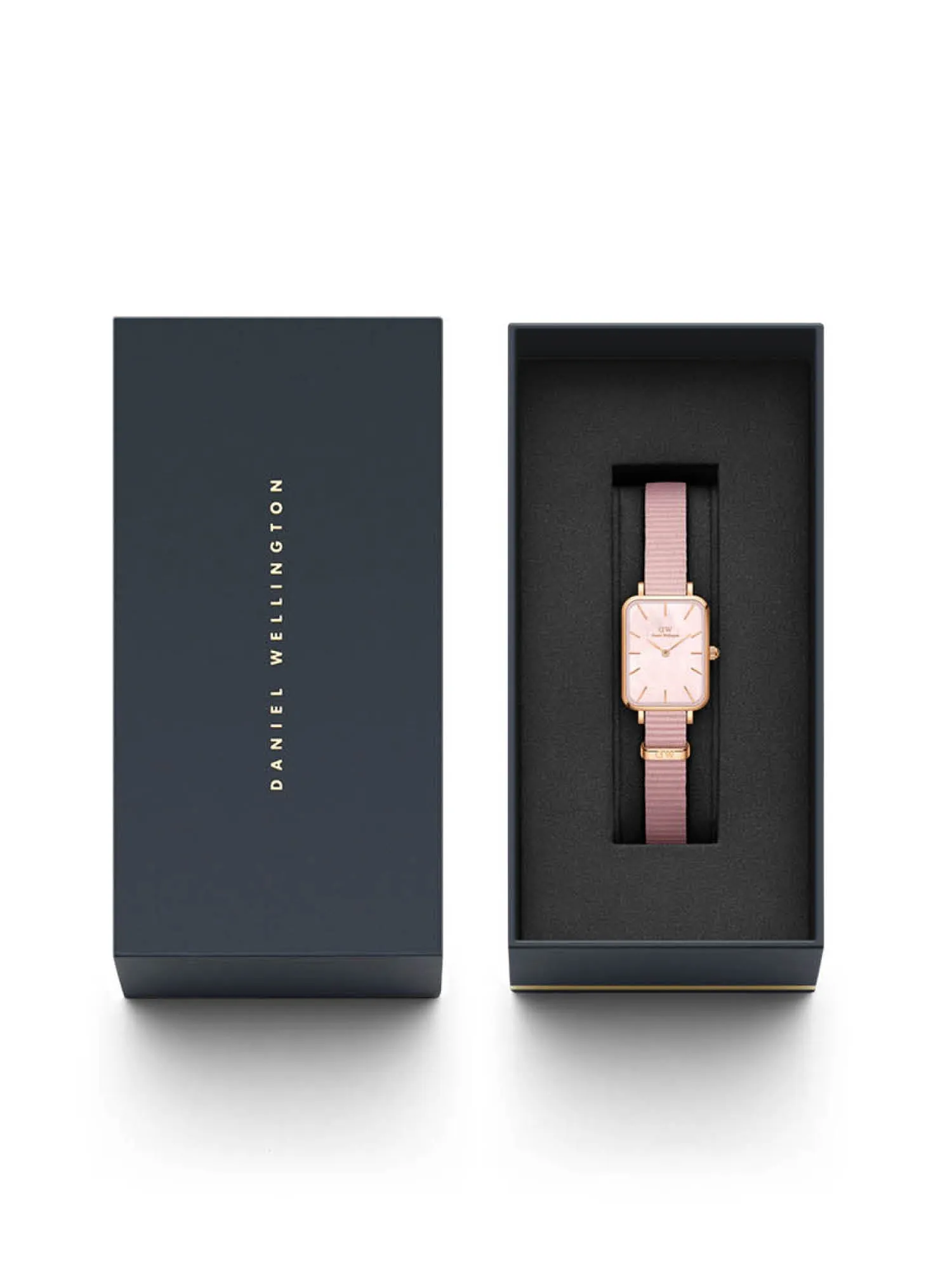 Daniel Wellington Quadro 20x26 mm Pink Rectangle Dial Women Watch - DW00100509