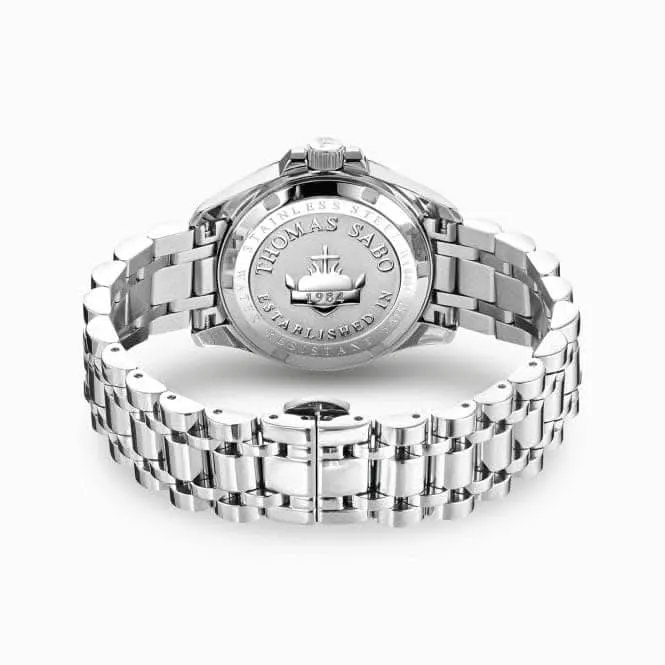 Divine Green Dial Silver-Coloured Watch WA0404-201-211