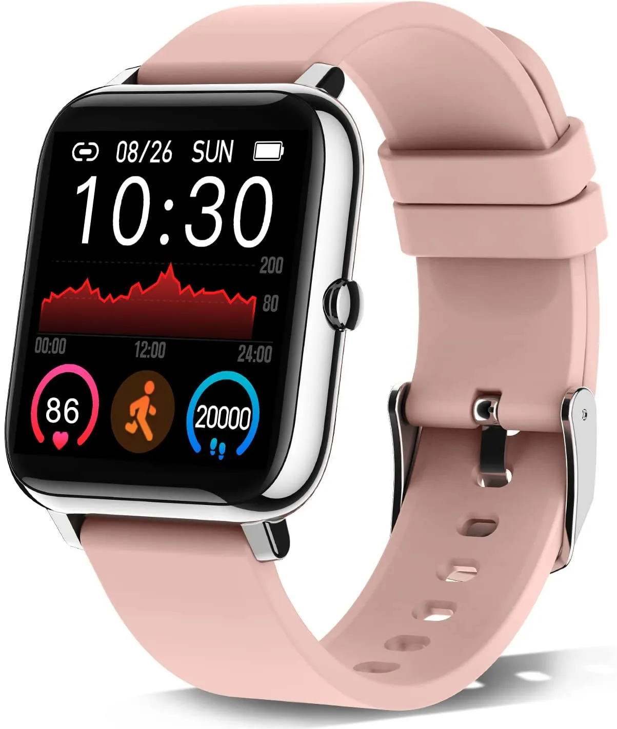 Donerton Smart Watch, Fitness Tracker for Android Phones, Fitness Tracker with Heart Rate and Sleep Monitor, Activity Tracker with IP67 Waterproof Pedometer Smartwatch with Step Counter for Women Men