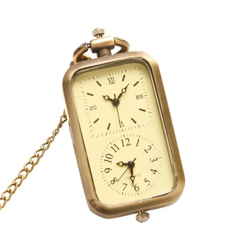 Double Dial Quartz Pocket Watch