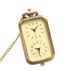 Double Dial Quartz Pocket Watch