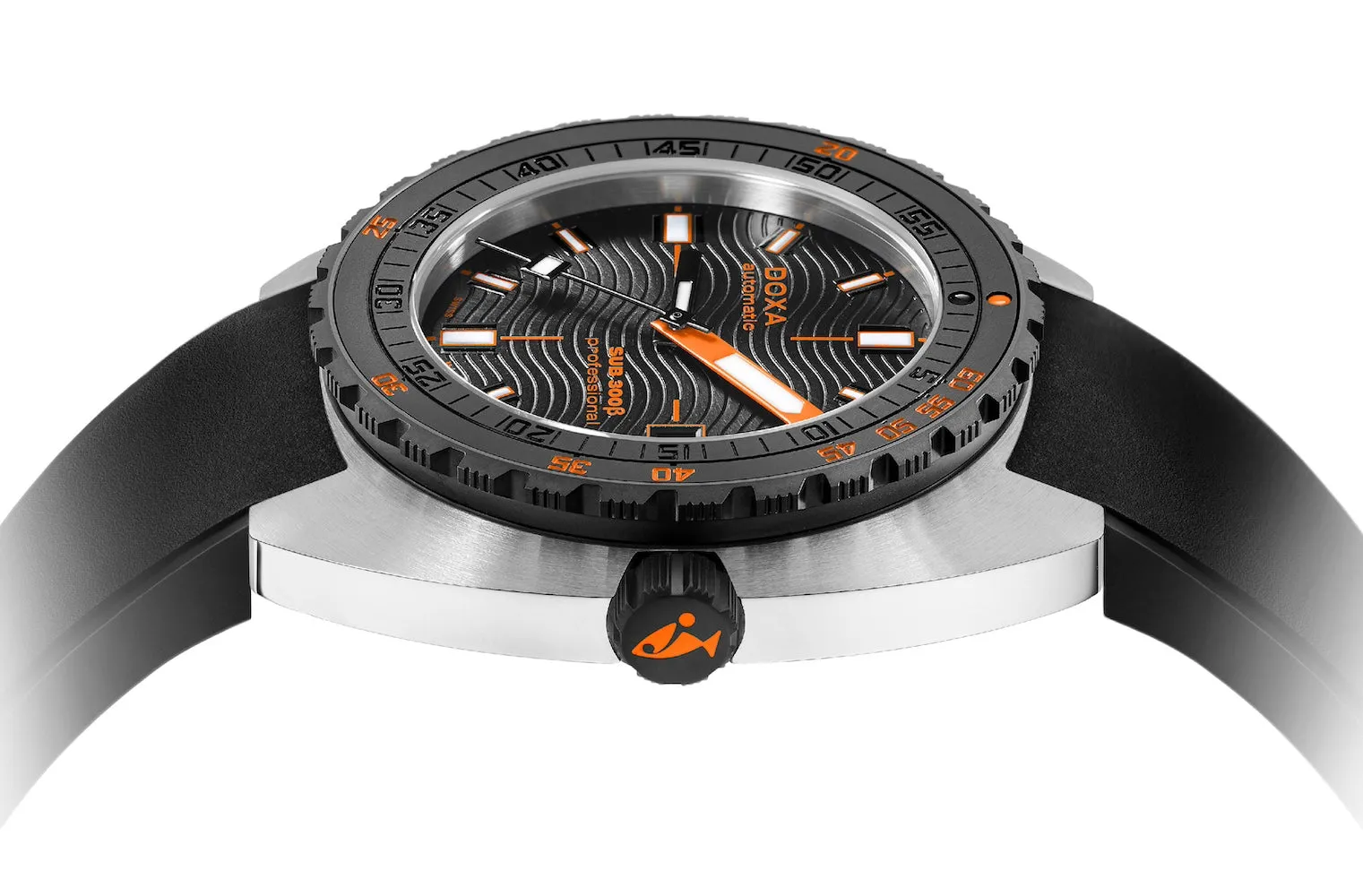 Doxa SUB 300 Beta Ceramic Steel Professional Rubber Black