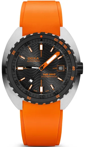 Doxa SUB 300 Beta Ceramic Steel Professional Rubber Orange