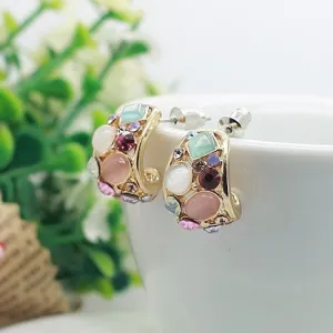 ED003 Hot Sale 2015 Fashion Stud Earrings Ks Style New Hollow Out Earrings for Women brincos