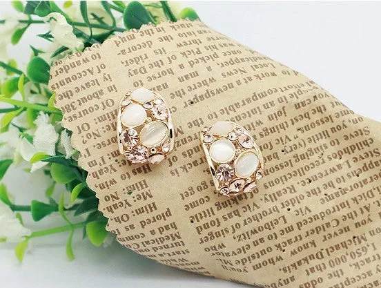 ED003 Hot Sale 2015 Fashion Stud Earrings Ks Style New Hollow Out Earrings for Women brincos