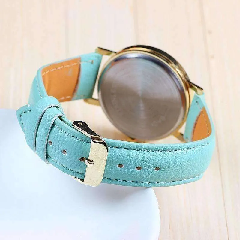Floral Anchor Watch in Minty Blue
