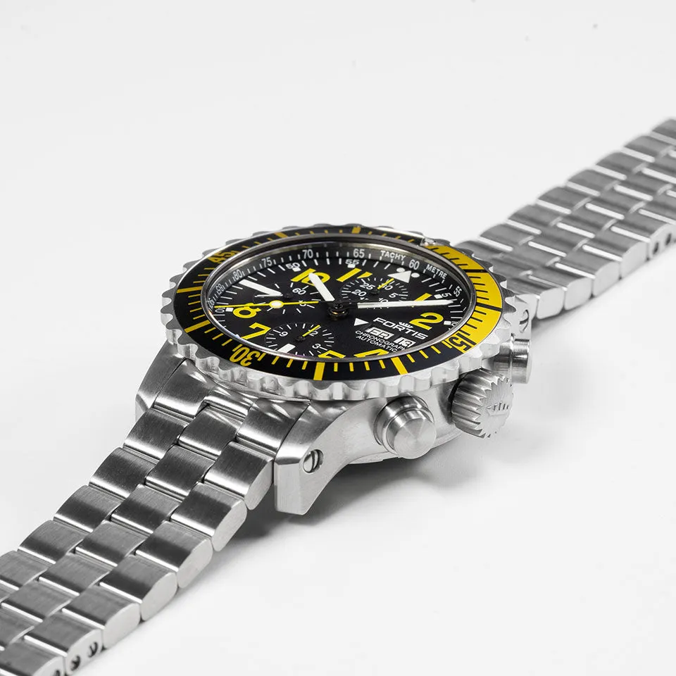 Fortis Watch Marinemaster Yellow Chronograph