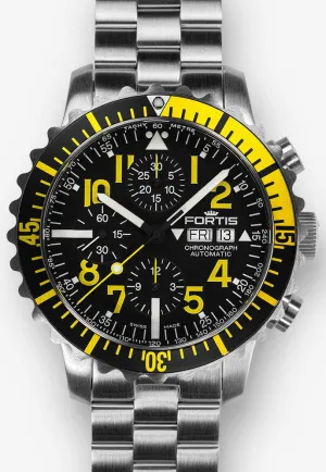 Fortis Watch Marinemaster Yellow Chronograph