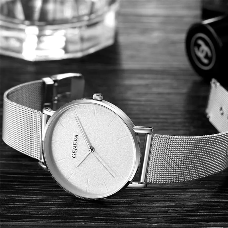 FUERTE Men's Ultra Thin Stainless Steel Watch