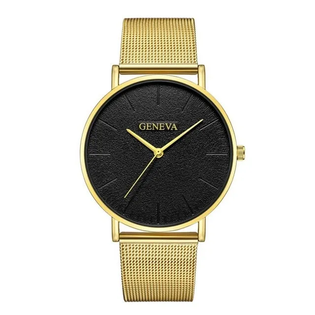 FUERTE Men's Ultra Thin Stainless Steel Watch