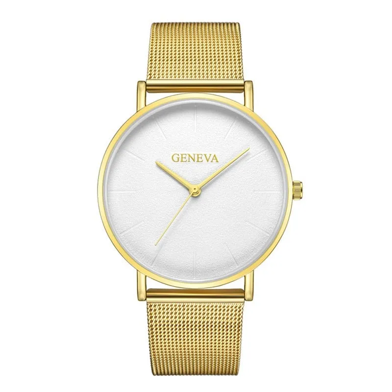 FUERTE Men's Ultra Thin Stainless Steel Watch