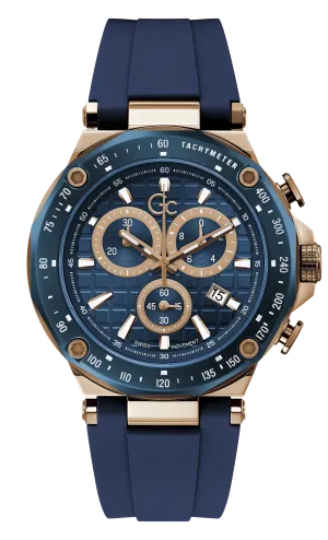 GC Blue Dial Quartz Chronograph Men Watch - Y81007G7MF