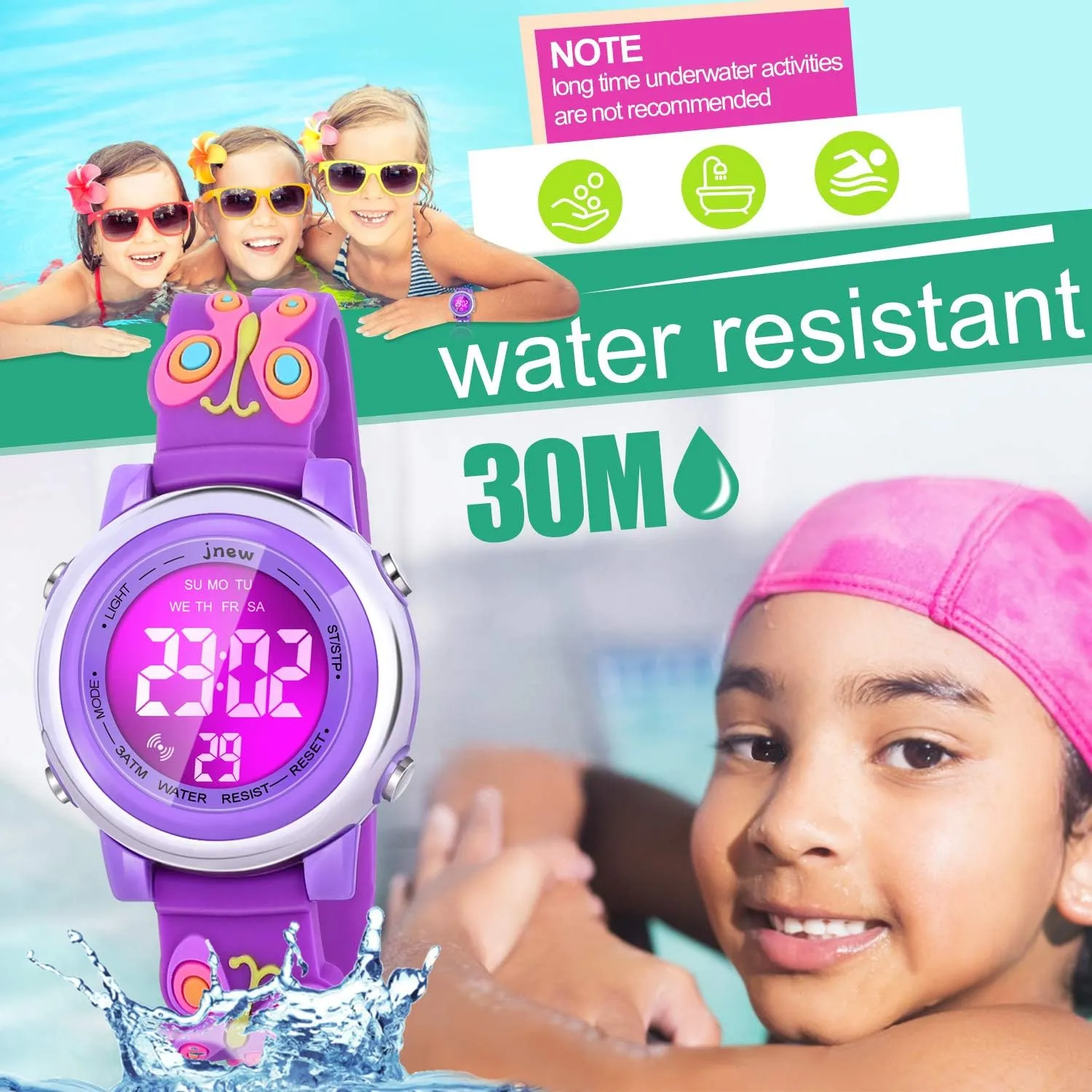 Girls Watches Age 3-10 with Waterproof Alarm - Best Gifts for Girls