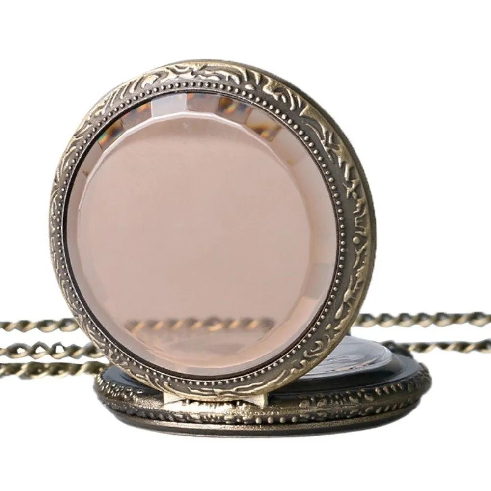 Glass Front Quartz Pocket Watch