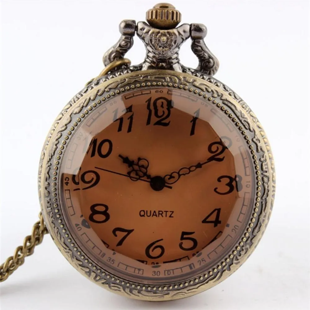 Glass Front Quartz Pocket Watch