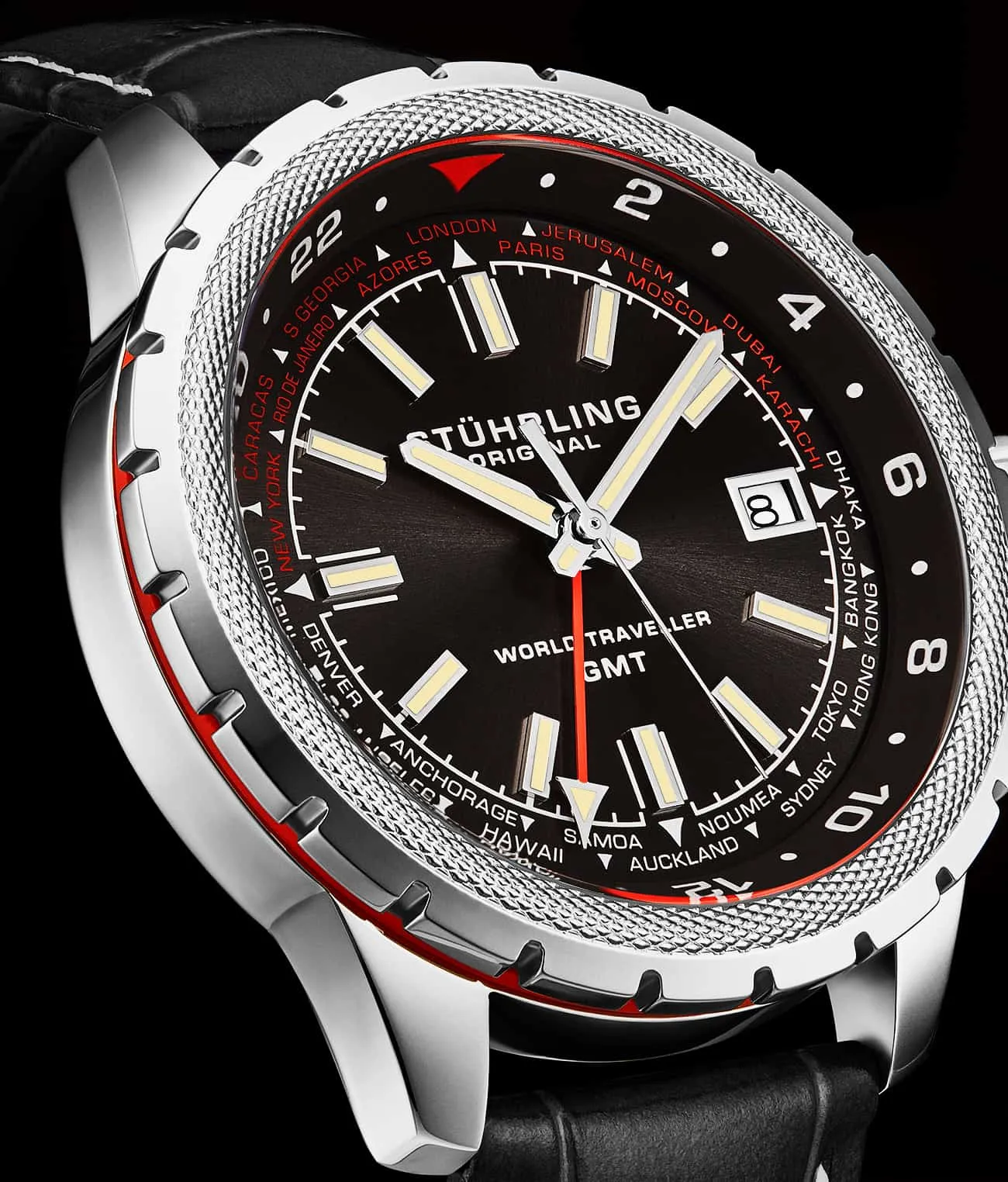 Global Voyager 1014 GMT 42mm World Timer Watch