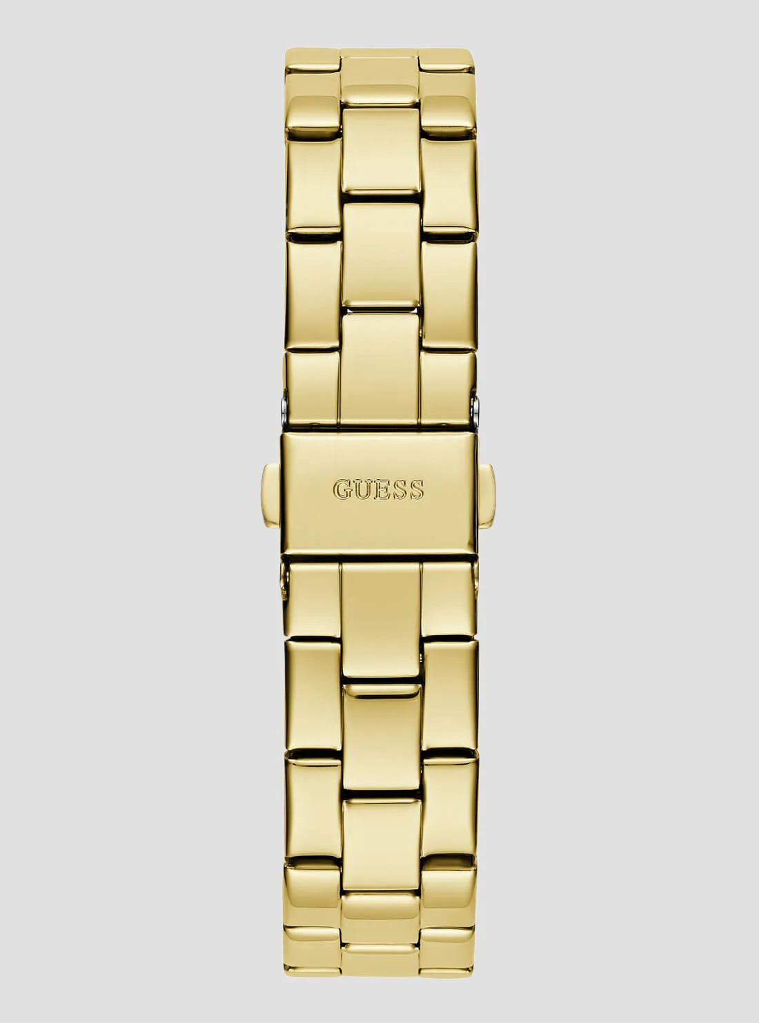 Gold Tri Plaque Black Link Watch