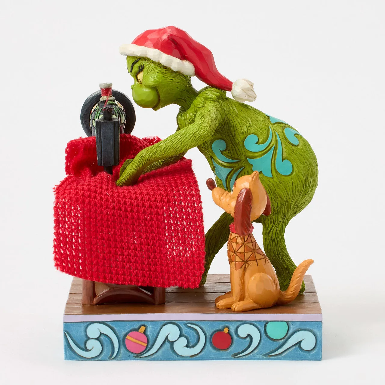 Grinch Sewing Santa Suit with Max