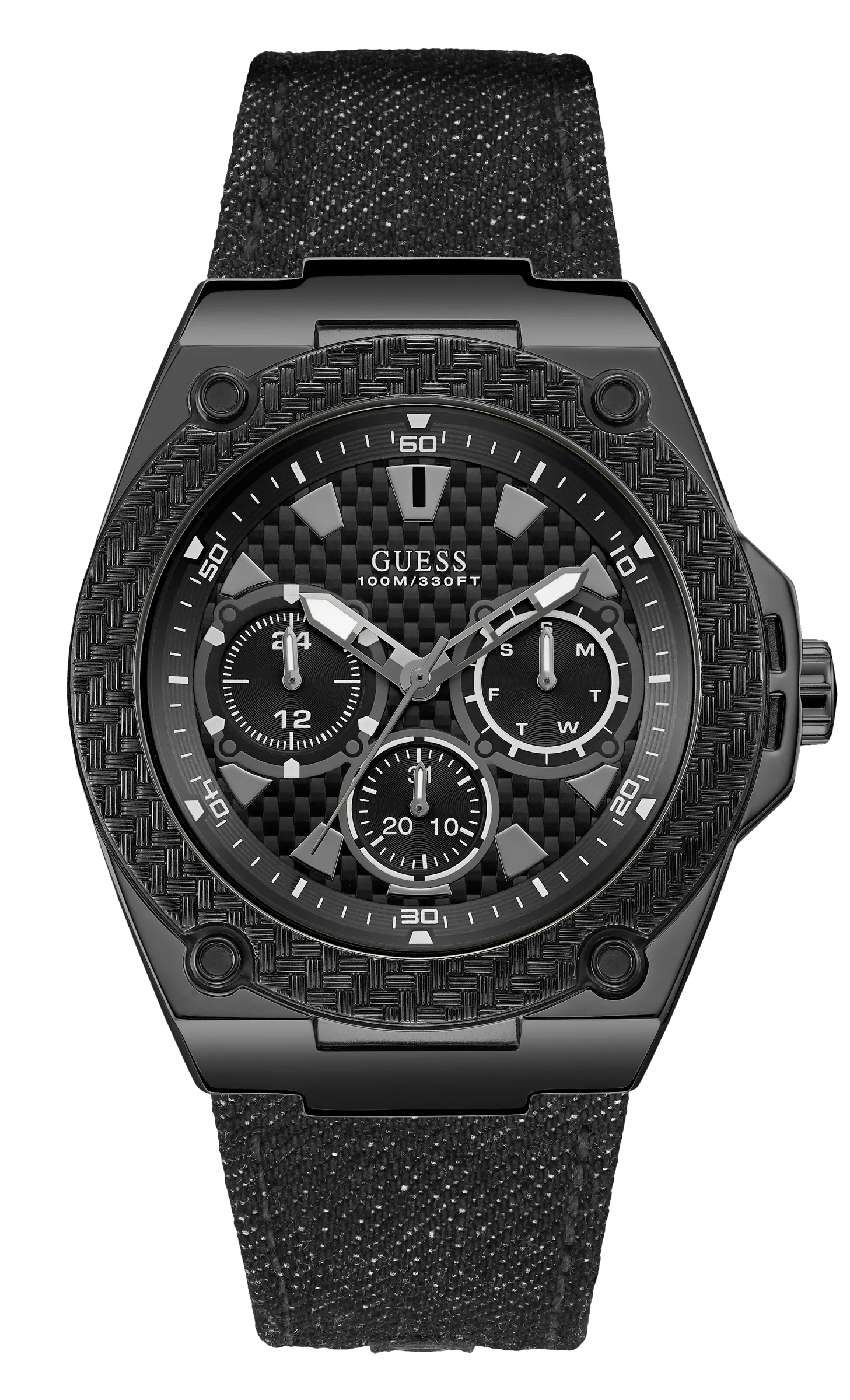 Guess Men Black Dial Analog Watch - W1058G3