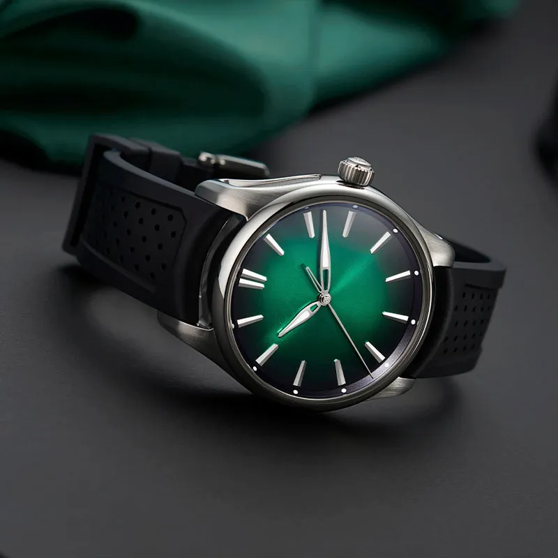 H. MOSER & CIE. PIONEER CENTRE SECONDS COSMIC GREEN