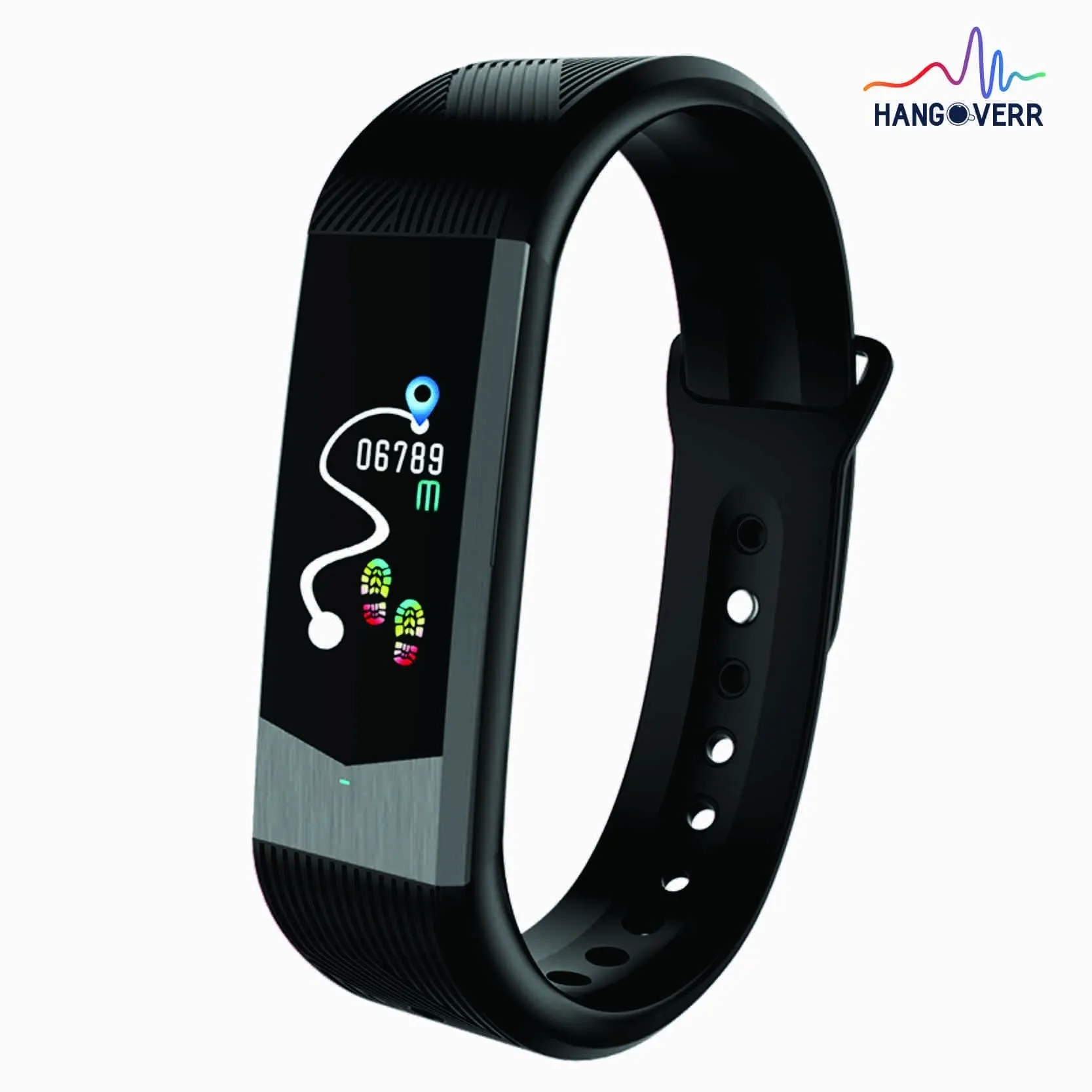 Hangoverr Power Beat Plus Water Resistant Smart Fitness Activity Tracker (Black,H-B30)